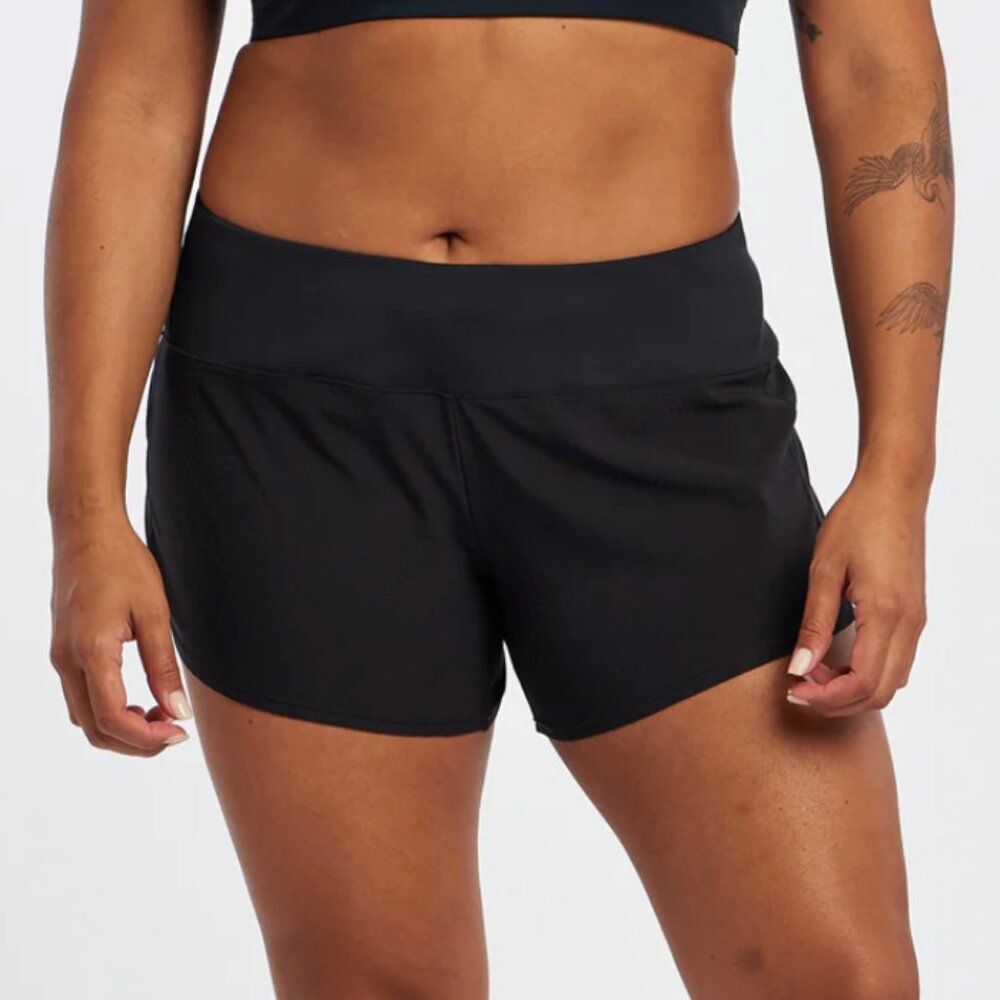 Oiselle Roga Shorts Black Sz 10 4" inseam